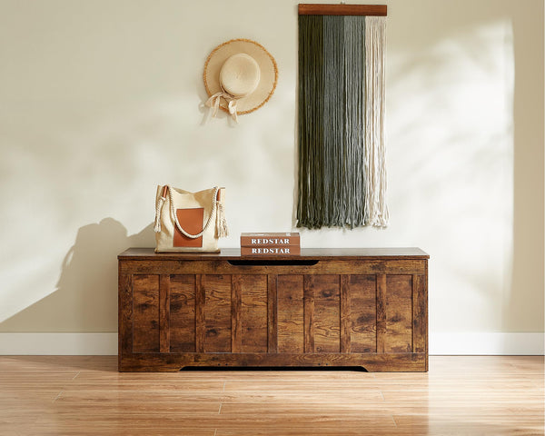 Extra Large Storage Chest Bench with Safety Hinges – 51.2" x 15.7" x 19.1"