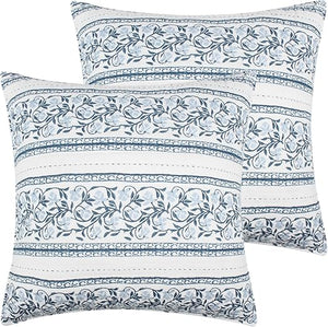 Floral Cotton Euro Pillow Sham 26x26