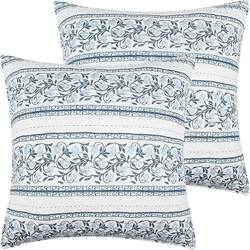Floral Cotton Euro Pillow Sham 26x26