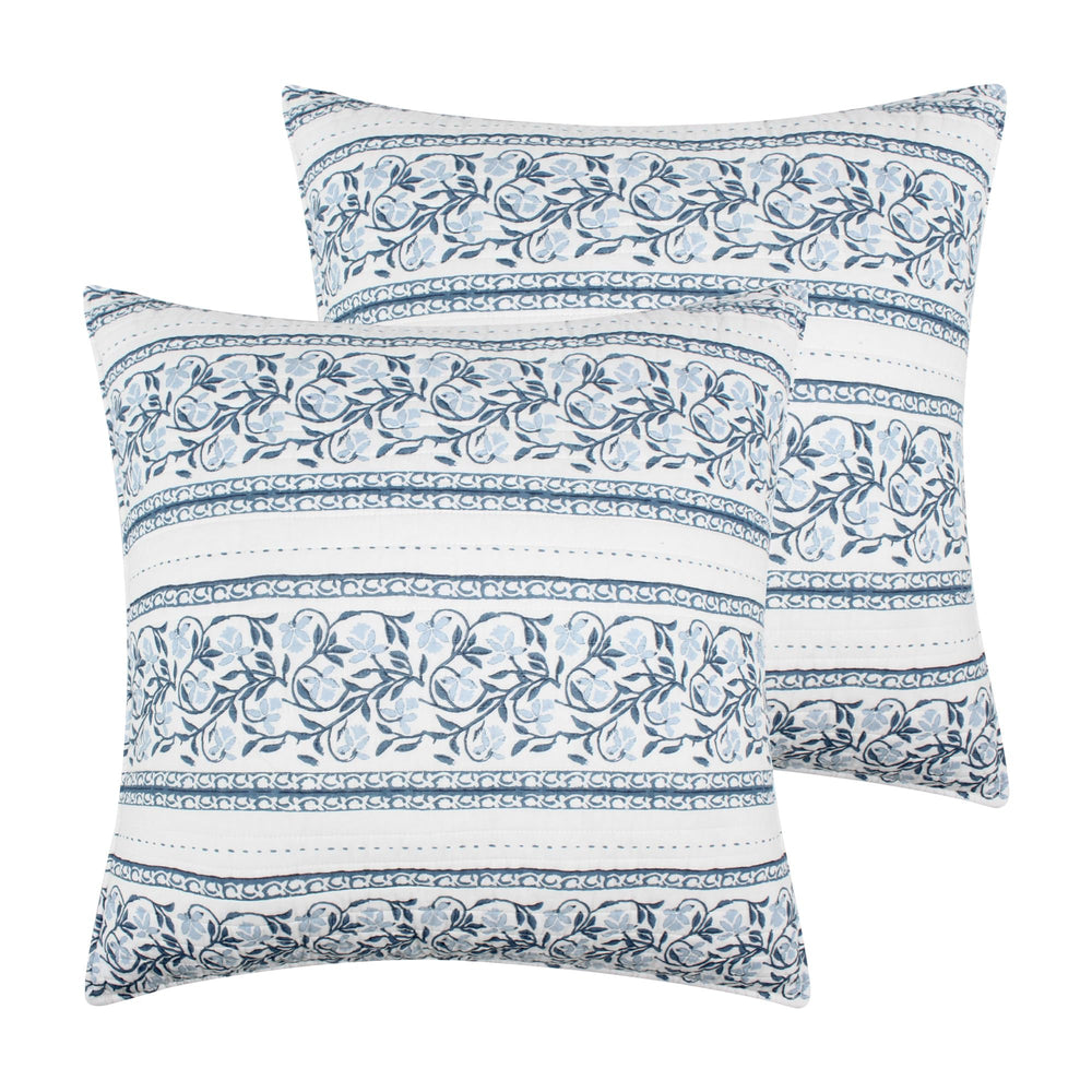 Floral Cotton Euro Pillow Sham 26x26