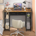 Computer Desk with Drawers and Storage Shelves