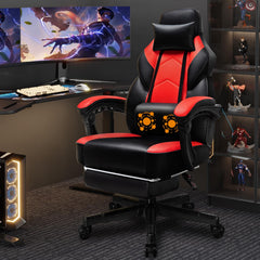 Gaming Chair with Footrest & Reclining Back