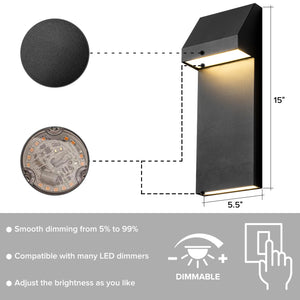 LED Outdoor Wall Sconce 26W
