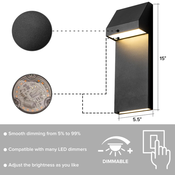 LED Outdoor Wall Sconce 26W