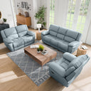 3-Piece Recliner Sofa Set – Leather Sectional with Loveseat & Arm Chair