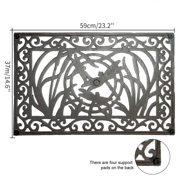 Cast Iron Decorative Doormat – Heavy Duty Outdoor Entrance Mat