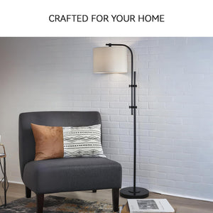Modern Metal Adjustable Floor Lamp – Black, 60"