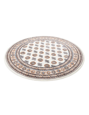 6 Ft Round Bokhara Area Rug – Polypropylene Medium Pile