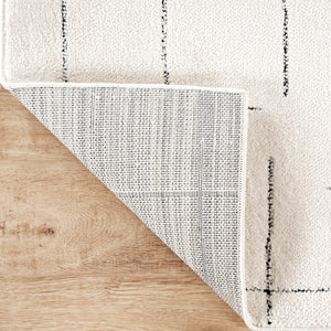 Cream Striped Area Rug – Oliver Collection