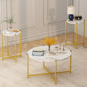 Round Marble Coffee Table Set of 3