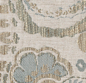 Beige Chenille Loveseat with Accent Pillows & Rolled Arms