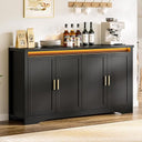 60" Sideboard Buffet Cabinet with LED Light & Power Outlets