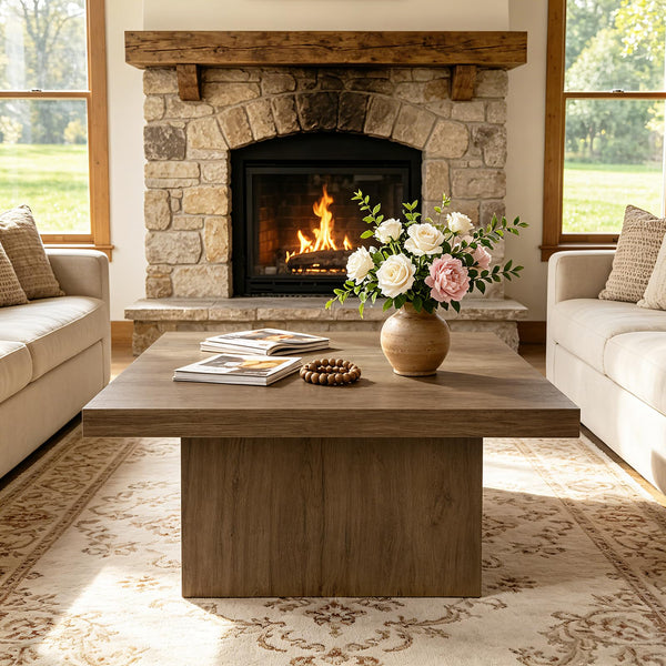 Square Coffee Table with Large Tabletop