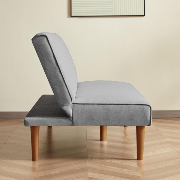 Convertible Futon Sofa Bed – Gray Woven
