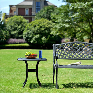 Cast Aluminum Square Outdoor Side Table – Set of 1 or 2