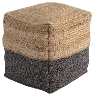 Jute & Cotton Farmhouse Pouf Set