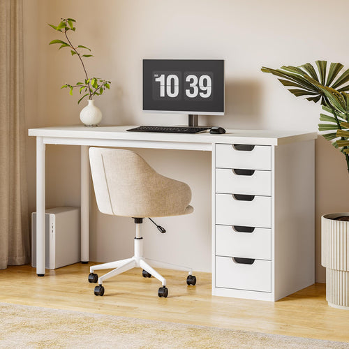 47-Inch Computer Desk with 5 Drawers