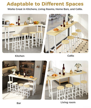 71" Bar Height Pub Table Set with 4 Stools