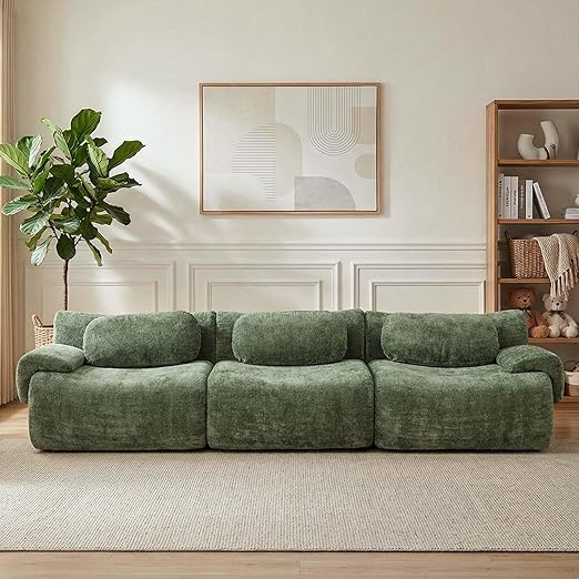 Modular Cloud Sofa Sectional – Chenille Boneless Couch, No Assembly