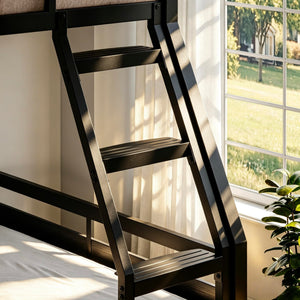 Metal Bunk Bed Twin over Full with Full-Length Guardrail