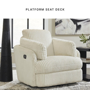 Swivel Glider Rocker Recliner with Bolster Pillows and Hidden Storage