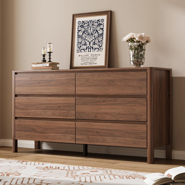 Walnut 3-Piece Bedroom Dresser Set