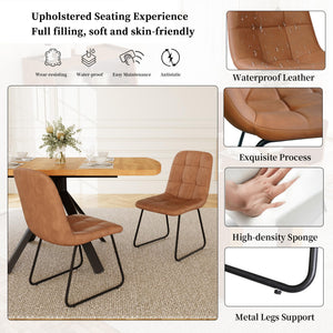 Extendable Dining Table Set for 6 with Upholstered Chairs