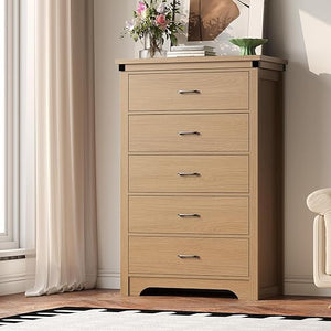 5-Drawer Dresser Chest with Wood Tabletop