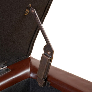 Storage Ottoman with Tufted Lid & Nailhead Trim