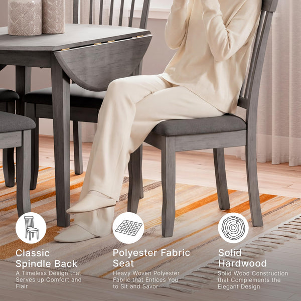 Spindle Back Dining Chairs, Set of 2