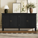 58" Retro Sideboard Buffet Cabinet with 4 Doors & Adjustable Shelves