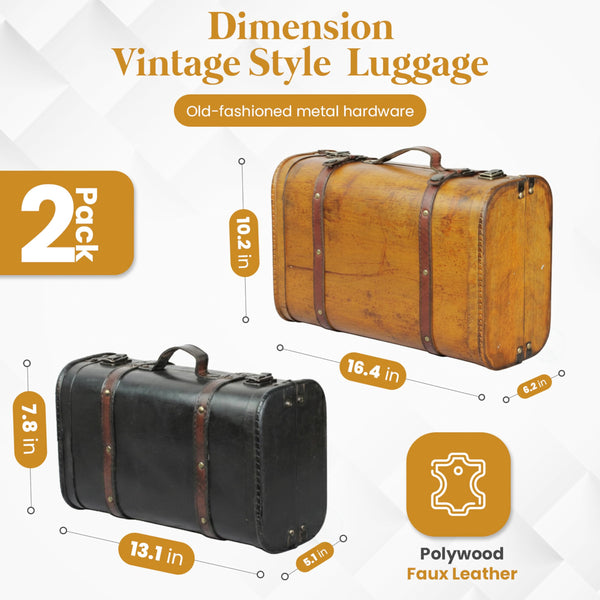 Vintage Keepsake Trunk & Suitcase Set