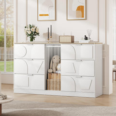 6-Drawer Wooden Dresser – White