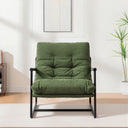 Modern Accent Chair with Metal Frame & Cushioned Seat