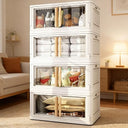 Collapsible Storage Bins with Lids & Wheels – 92Qt Foldable Stackable Bins