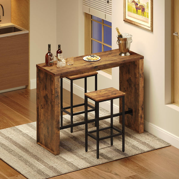 Industrial Bar Table with Footrest