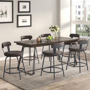 Swivel Counter Height Bar Stools Set of 2 with Back