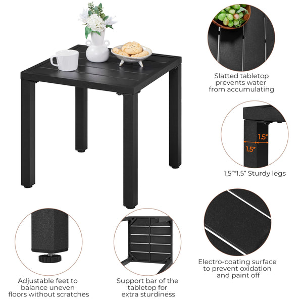 Metal Square Outdoor Side Table