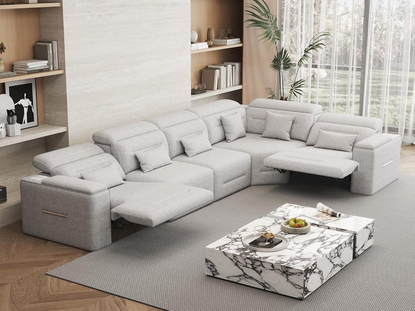 Power Reclining Sectional Sofa with Storage & USB Ports