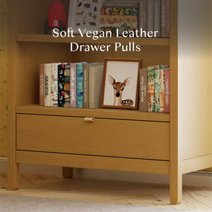 3-Shelf Kids Bookcase with Drawer – Adjustable Wood Bookshelf