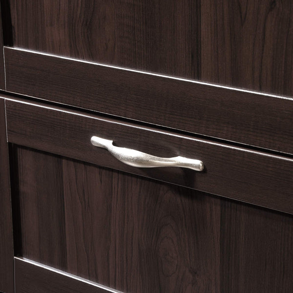 Wardrobe Storage Cabinet with Drawers and Hanging Rail