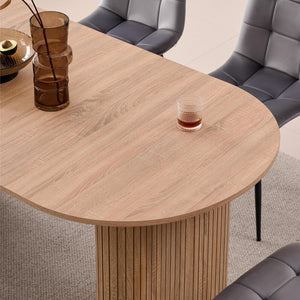 70.8" Oval Dining Table for 4-6 People