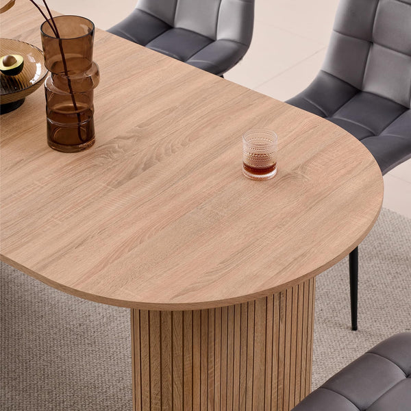 70.8" Oval Dining Table for 4-6 People