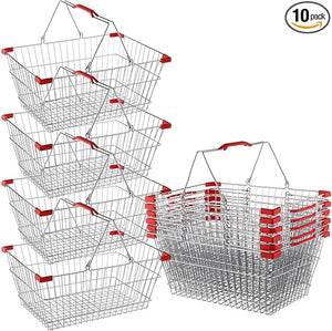 Metal Shopping Baskets with Dual Handles