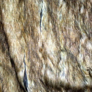 Brown Faux Fur Pillow Cover Sham 16x16 — Two-Sided, Handmade