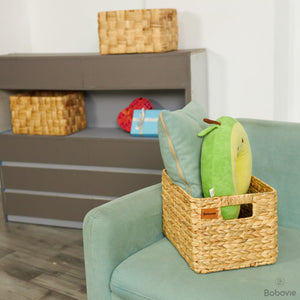 Water Hyacinth Storage Baskets, Set of 3
