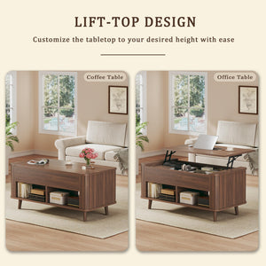 Lift-Top Coffee Table with Hidden Storage
