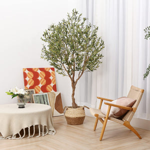 7 ft Artificial Olive Tree in Pot