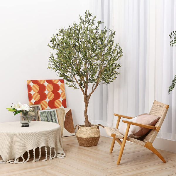 7 ft Artificial Olive Tree in Pot