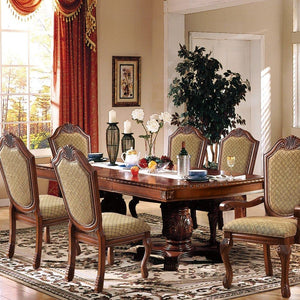 7-Piece Extendable Dining Set with Arm & Side Chairs
